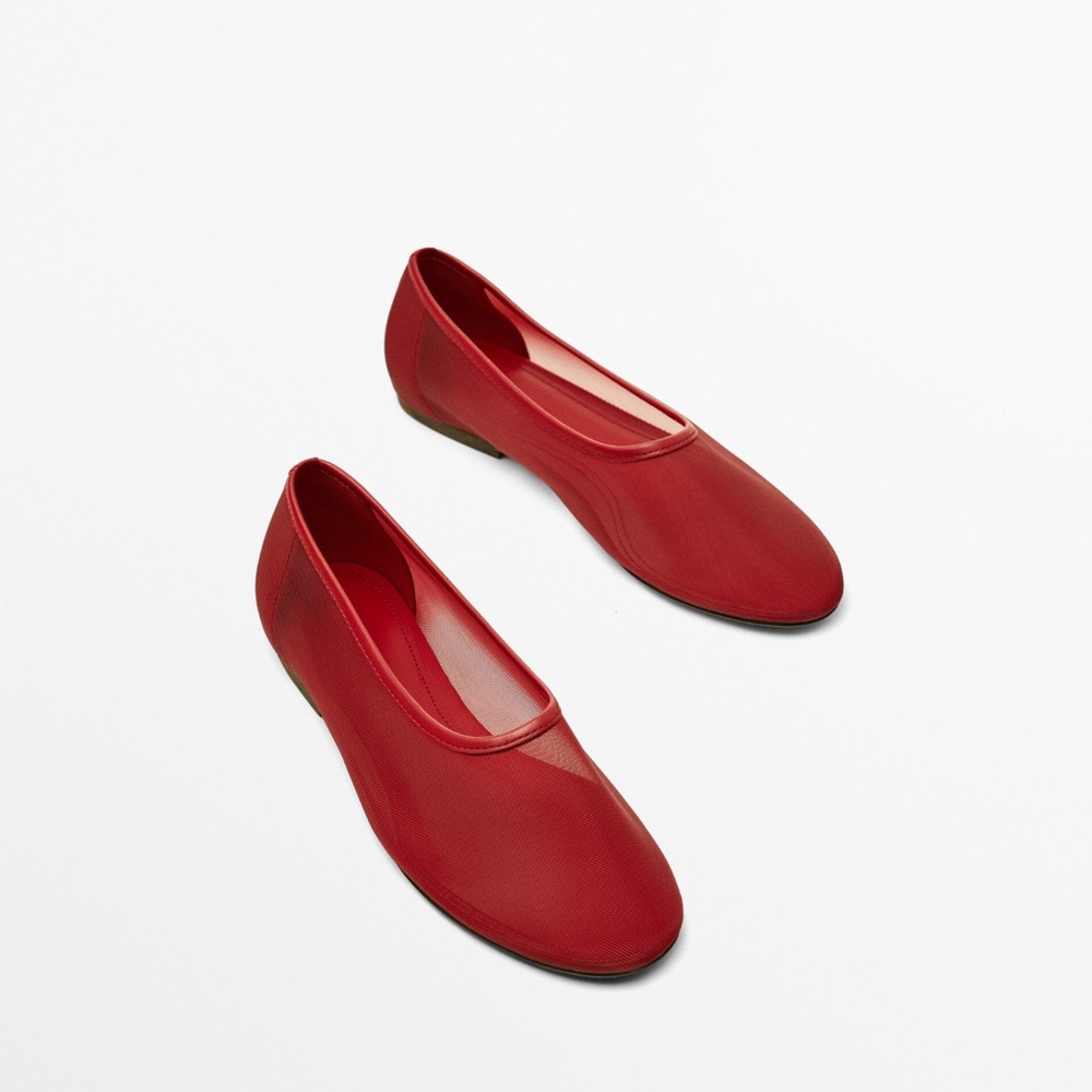 Massimo Dutti Mesh Ballet Flats